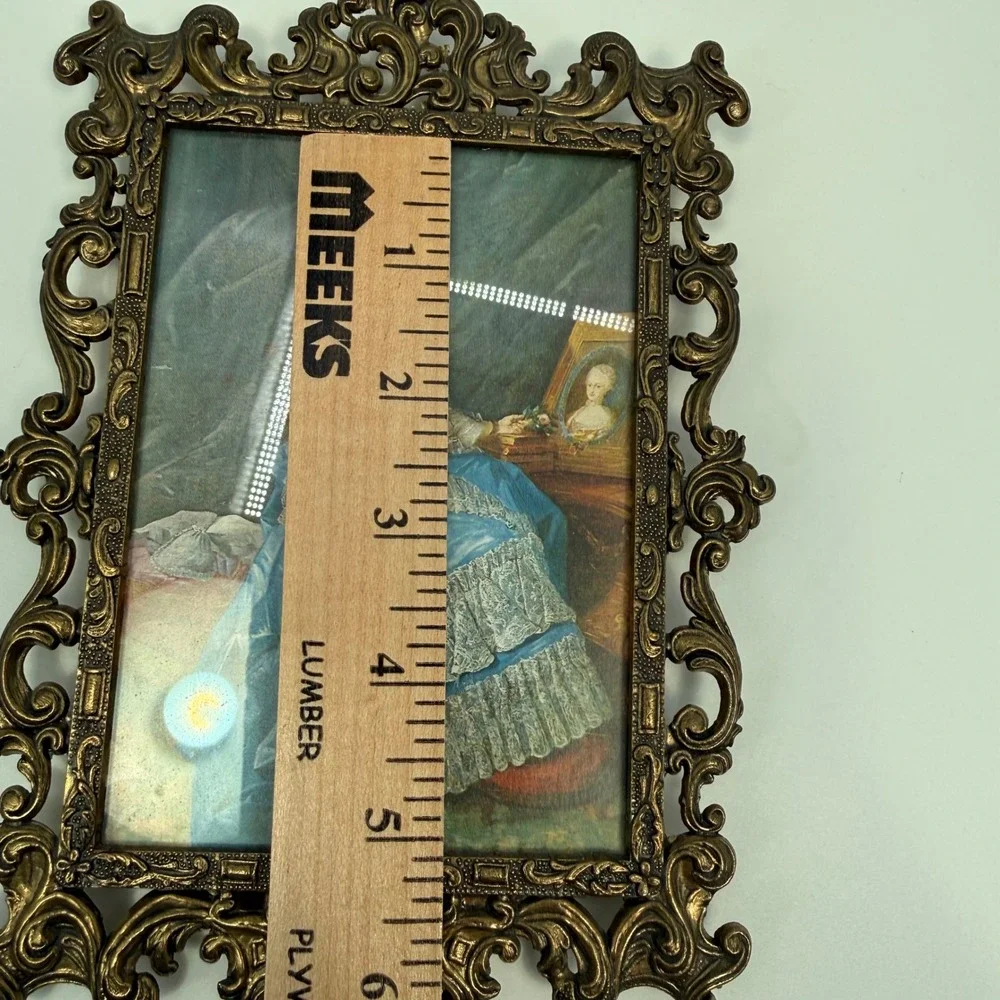 Vintage Ornate Brass Mid‎ Century Italian Victorian Rococo Revival Picture Frame